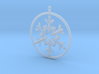 Flake Ring 6 Point Pendant - 6cm - w Loopet 3d printed 