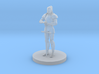 Female Human Knight leaning on sword 3d printed 