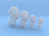 Tiny Human Babies Growing in Frosted Detail  3d printed 