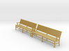 Wood Bench 02. 1:43 Scale 3d printed 