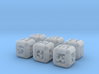 6 Pack Rounded Hollow Dice 3d printed 