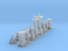 Mini Typographical Chess Set 3d printed 