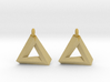 Penrose Triangle - Earrings (17mm | 2x mirrored) 3d printed 