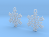 Snowflake Earrings 3d printed 