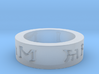 I love you in elven ring 3d printed 