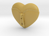 Leather Zipped Heart Pendant 3d printed 