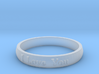 Ring 'I Love You' - 16.5cm / 0.65" - Size 6 3d printed 