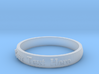Ring ' Your Text Here' - 16.5cm / 0.65" - Size 6 3d printed 
