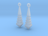 Monolith Earrings 3d printed 