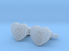 Heart Cufflink 3d printed 