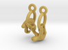 Sloth Earrings 3d printed 