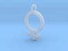 Female Gender Symbol Personalized Monogram Pendant 3d printed 
