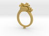 CD266- Flower Engagement Ring 3D Printed Wax . 3d printed 