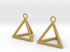 Pyramid triangle earrings 3d printed 