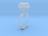 Wireframe Diamond Ring (size 6) 3d printed 