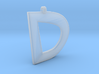 Distorted Letter D 3d printed 