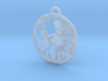 Pendant - SIlver - Girls Playing in the Garden 3d printed 