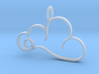 Curvy Cloud Pendant Charm 3d printed 