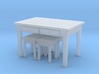 H0 Kitchen Table & 4 Stools- 1:87 3d printed 