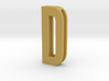 Choker Slide Letters (4cm) - Letter D 3d printed 