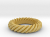 Twist ring gold 3d printed 