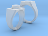 Twisted Sister Rings 3d printed 