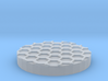 Hex Grid 1" Circular Miniature Base Plate 3d printed 