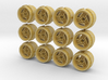 Spalding Message VII rims for Hot Wheels   3d printed 