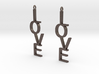 Love Earrings Large  3d printed 