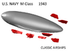 US Navy M Class Control Car & Tail Fins set 3d printed 