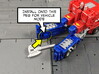 TF Seige Kingdom Prime Magnus Trailer Adapter 3d printed Install over Square peg in truck mode