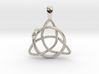 Trinity Knot with Ouroboros Pendant 3d printed 