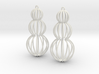 Mod Moire Pearl Earrings 3d printed 