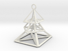 Hovering Pieces Christmas Tree Earrings 3d printed 