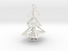 Modern Christmas Tree Earrings 3d printed 