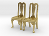 Pair of 1:48 Queen Anne Chairs 3d printed 