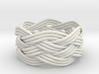 Turk's Head Knot Ring 5 Part X 6 Bight - Size 12.5 3d printed 