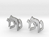 Hebrew Monogram Cufflinks - "Nun Mem Reish" 3d printed 