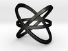atom ring - size 5 - steel 3d printed 