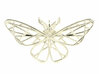 Geometric Butterfly Pendant 3d printed Geometric Butterfly Pendant - White gold plated