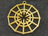 Rejection Emblem 01 Medallion (Sacred Geometry) 3d printed Polished Gold Steel