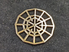Resurrection Emblem CHARM 01 (Sacred Geometry) 3d printed Polished Brass