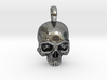 Small Half Skull Pendant Necklace 3d printed 