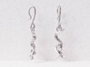 C. elegans Nematode Worm Earrings 3d printed C. elegans nematode earrings in polished silver computer render