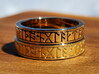 Kingmoor Runic Ring (Greymoor Hill Ring) 3d printed Top: Polished Bronze, Bottom: Polished Brass