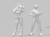 Sexy Soldier Girl HO scale 20mm miniature model 3d printed 