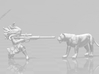 Lioness set 20mm H0 scale animal miniature models 3d printed 