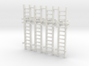 'HO Scale' - (4) 10' Caged Ladder 3d printed 
