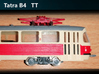 Tatra T4 TT [body] 3d printed Finished model of Tatra T4 in TT scale