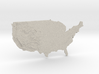 USA Heightmap 3d printed 
